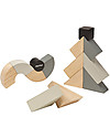 PlanToys Wooden Twisted Blocks Set - 14 pieces of Unusual Shapes Wooden Blocks and Construction Sets
