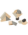 PlanToys Wooden Twisted Blocks Set - 14 pieces of Unusual Shapes Wooden Blocks and Construction Sets
