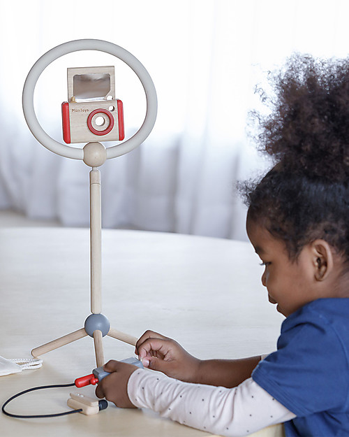 PlanToys Wooden Vlogger Kit (Video Blogger) - Encourage Artistic Talent Pretend Play