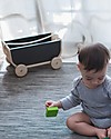 PlanToys Wooden Wagon, Black - Play and tidy up Pull Toys
