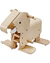 PlanToys Wooden Walking Elephant - Realistic Walking Style of Elephant! Rides On