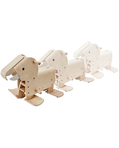 PlanToys Wooden Walking Elephant - Realistic Walking Style of Elephant! Rides On