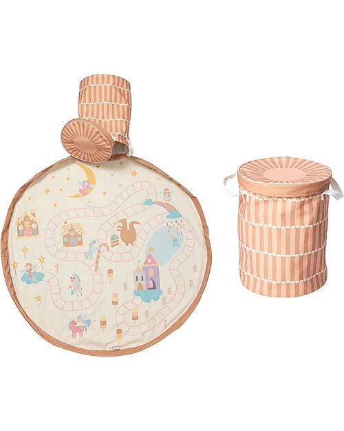 Play&Go 2-in-1 Outdoor Play Mat and Toy Storage Basket – Fairy World Storage Bag and Playmat