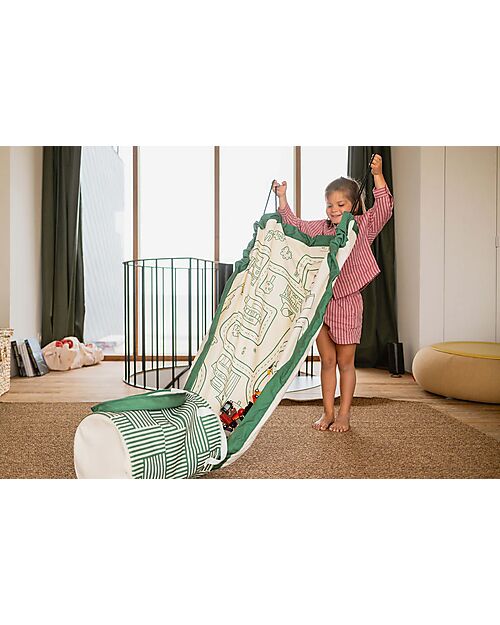 Play&Go 2-in-1 Outdoor Play Mat and Toy Storage Basket – Roadmap Storage Bag and Playmat