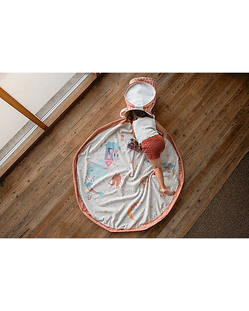 Play&Go 2-in-1 Play Mat and Toy Storage Basket – Fairy World - 3+ Years Storage Bag and Playmat