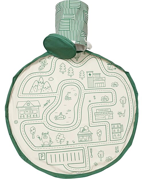 Play&Go 2-in-1 Play Mat and Toy Storage Basket – Roadmap - 3+ Years Storage Bag and Playmat