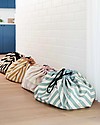 Play&Go 2 in 1 Storage Bag & Playmat in cotton - Green Stripes Toy Storage Boxes