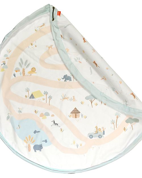 Play&Go 2 in 1 Storage Bag & Playmat - in Cotton - Jungle Storage Bag and Playmat