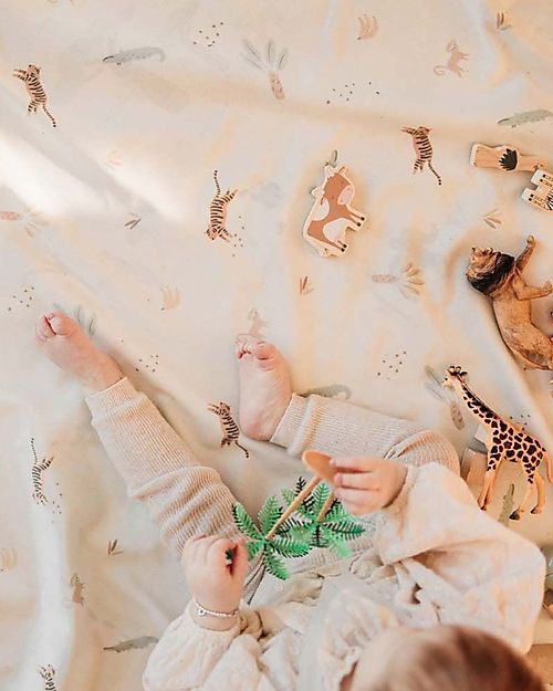 Play&Go 2 in 1 Storage Bag & Playmat - in Cotton - Jungle Storage Bag and Playmat