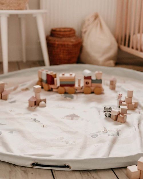 Play&Go 2 in 1 Storage Bag & Playmat - in Cotton - Jungle Storage Bag and Playmat