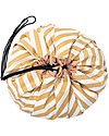 Play&Go 2 in 1 Storage Bag & Playmat in cotton - Mustard Stripes Storage Bag and Playmat