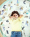 Play&Go 2 in 1 Storage Bag & Playmat in cotton - Veggie Numbers Storage Bag and Playmat