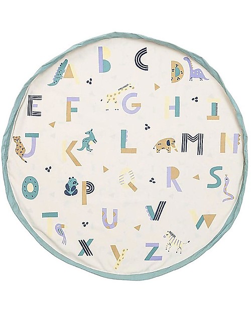 Play&Go 2 in 1 Storage Bag & Playmat in cotton - Veggie Numbers Storage Bag and Playmat