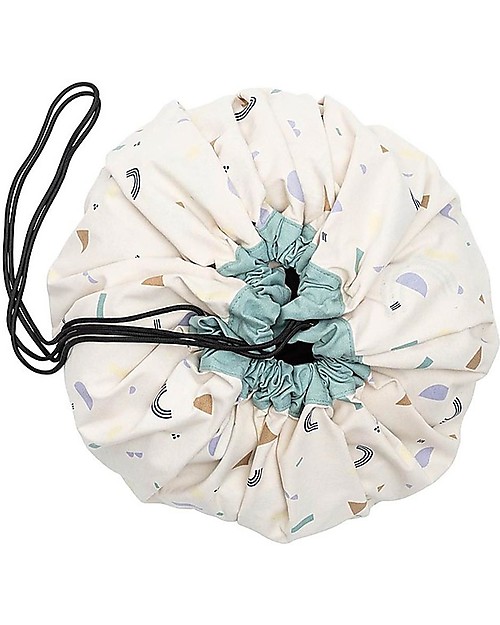 Play&Go 2 in 1 Storage Bag & Playmat in cotton - Veggie Numbers Storage Bag and Playmat