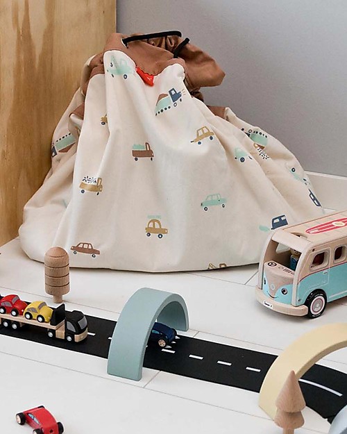 Play&Go 2 in 1 Storage Bag & Playmatt in cotton - Cars Storage Bag and Playmat