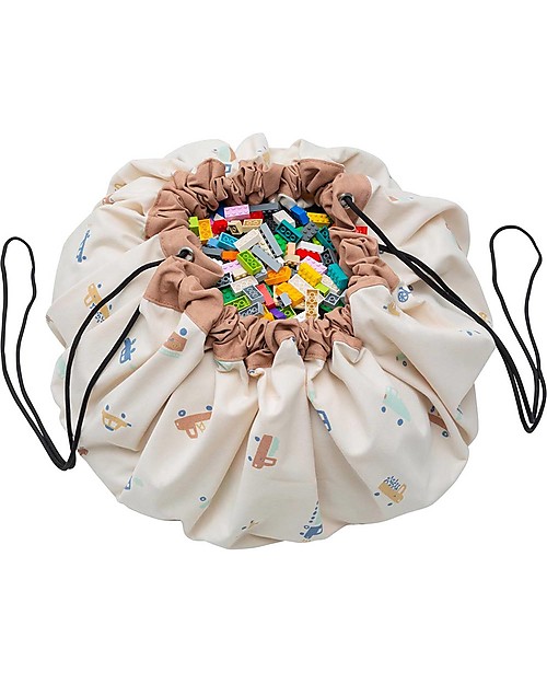Play&Go 2 in 1 Storage Bag & Playmatt in cotton - Cars Storage Bag and Playmat