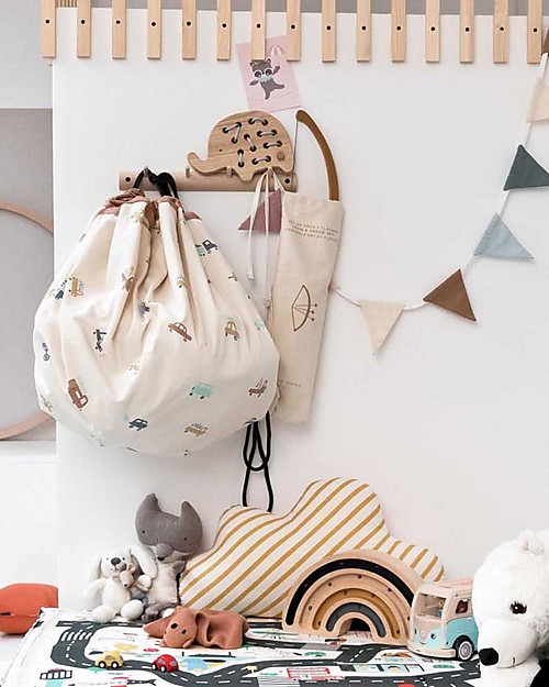 Play&Go 2 in 1 Storage Bag & Playmatt in cotton - Cars Storage Bag and Playmat