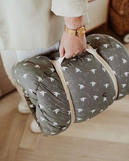 Play&Go 3-in-1 Play Mat - Bloom Bird - 100% Organic Cotton Padded Playmats