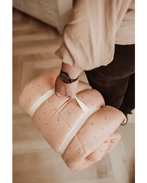 Play&Go 3-in-1 Play Mat - Bloom Fleuri - 100% Organic Cotton Padded Playmats