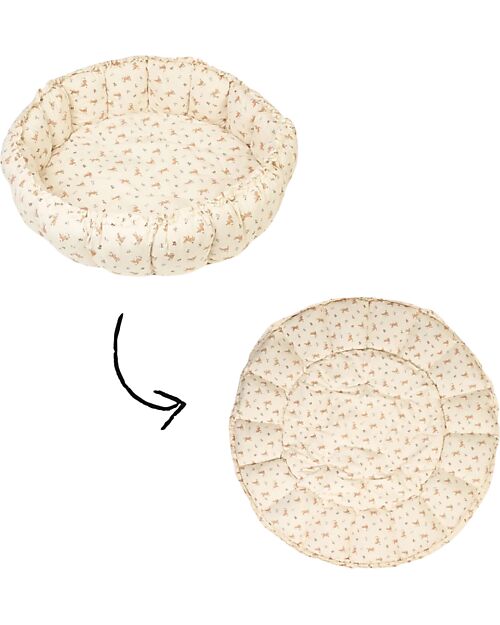 Play&Go 3-in-1 Play Mat - Bloom Rabbit - 100% Organic Cotton Padded Playmats