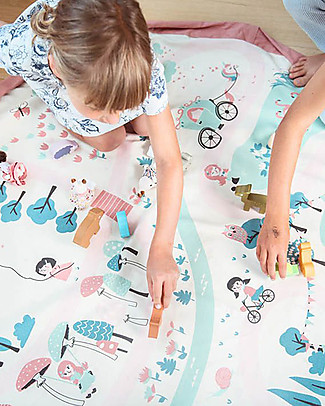 Play&Go 3 in 1 Storage Bag & Playmat in cotton - A walk in the Park Playmats