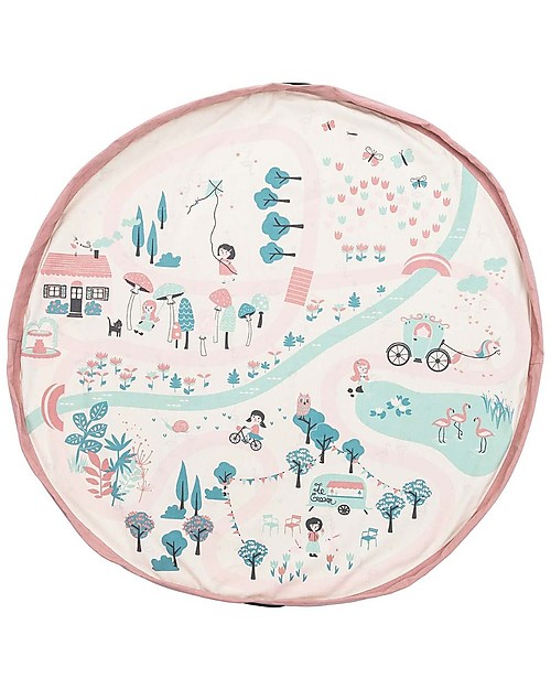 Play&Go 3 in 1 Storage Bag & Playmat in cotton - A walk in the Park Storage Bag and Playmat