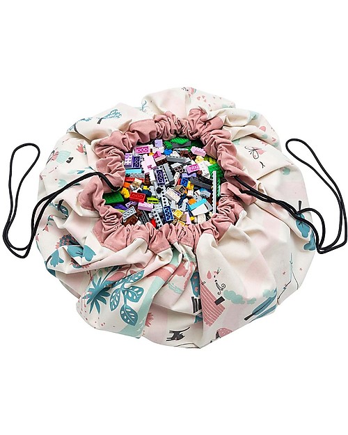 Play&Go 3 in 1 Storage Bag & Playmat in cotton - A walk in the Park Storage Bag and Playmat