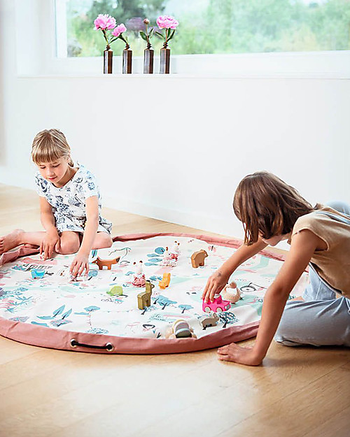 Play&Go 3 in 1 Storage Bag & Playmat in cotton - A walk in the Park Storage Bag and Playmat
