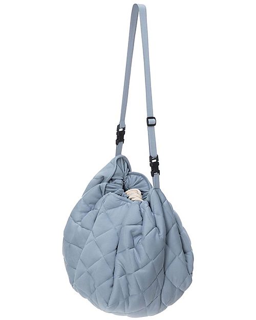 Play&Go 3 in 1 Storage Bag & Playmatt in cotton - Dusty Blue Padded Playmats