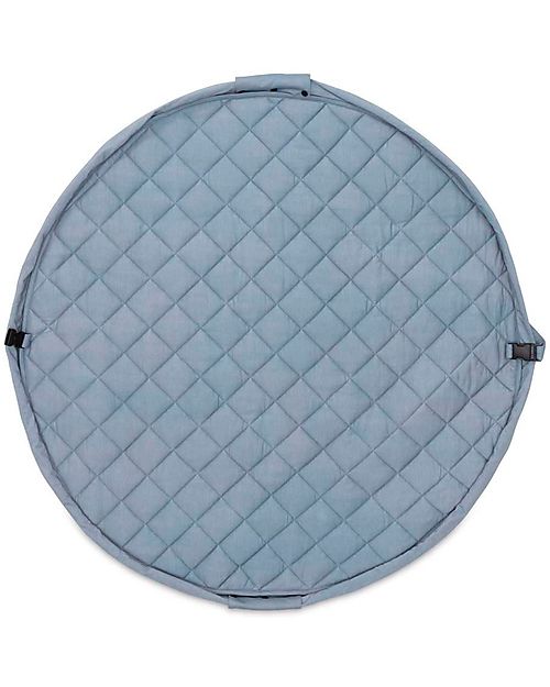 Play&Go 3 in 1 Storage Bag & Playmatt in cotton - Dusty Blue Padded Playmats