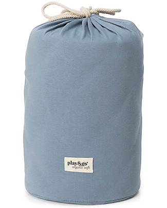Play&Go 3 in 1 Storage Bag & Playmatt in cotton - Dusty Blue Padded Playmats