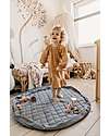 Play&Go 3 in 1 Storage Bag & Playmatt in cotton - Dusty Blue Padded Playmats