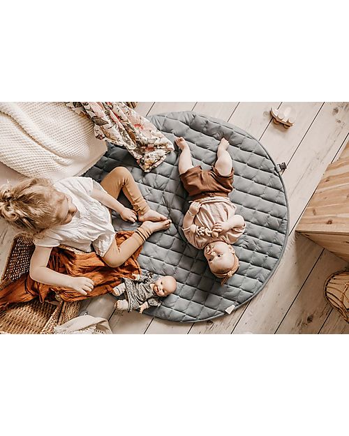 Play&Go 3 in 1 Storage Bag & Playmatt in cotton - Dusty Blue Storage Bag and Playmat