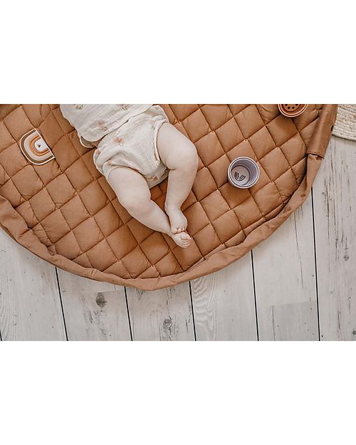 Play&Go 3 in 1 Storage Bag & Playmatt in cotton - Tawny Brown Storage Bag and Playmat