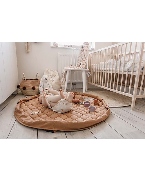 Play&Go 3 in 1 Storage Bag & Playmatt in cotton - Tawny Brown Storage Bag and Playmat