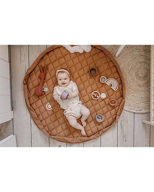 Play&Go 3 in 1 Storage Bag & Playmatt in cotton - Tawny Brown Storage Bag and Playmat
