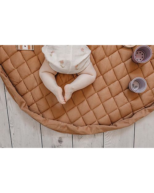 Play&Go 3 in 1 Storage Bag & Playmatt in cotton - Tawny Brown Storage Bag and Playmat