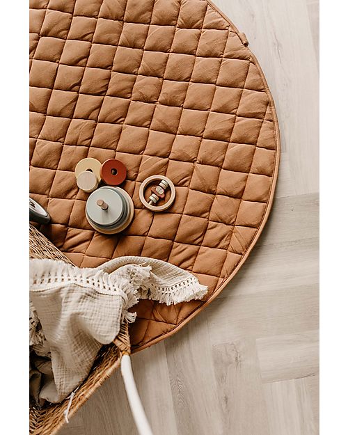 Play&Go 3 in 1 Storage Bag & Playmatt in cotton - Tawny Brown Storage Bag and Playmat