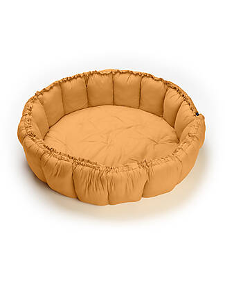 Play&Go 3 in 1 Storage Bag - Playmat and Baby Nest in 100% Organic Cotton - Chai Tea Mustard Padded Playmats