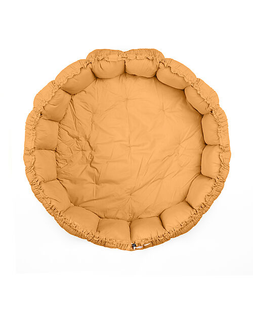 Play&Go 3 in 1 Storage Bag - Playmat and Baby Nest in 100% Organic Cotton - Chai Tea Mustard Storage Bag and Playmat