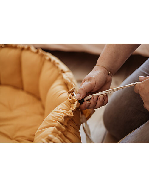 Play&Go 3 in 1 Storage Bag - Playmat and Baby Nest in 100% Organic Cotton - Chai Tea Mustard Storage Bag and Playmat