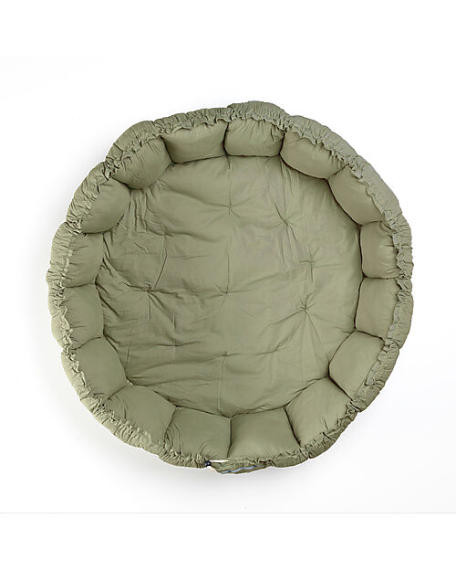 Play&Go 3 in 1 Storage Bag - Playmat and Baby Nest in 100% Organic Cotton - Meadow Green Storage Bag and Playmat