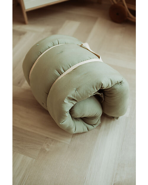 Play&Go 3 in 1 Storage Bag - Playmat and Baby Nest in 100% Organic Cotton - Meadow Green Storage Bag and Playmat