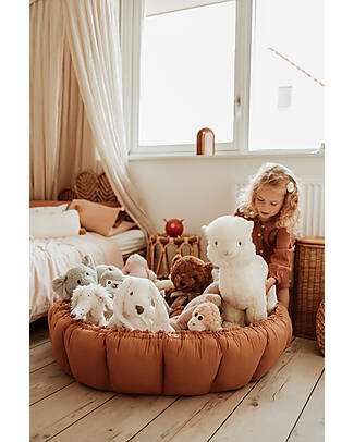 Play&Go 3 in 1 Storage Bag - Playmat and Baby Nest in 100% Organic Cotton - Tawny Brown Padded Playmats