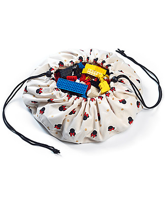 Play&Go Mini Portable 2 in 1 Storage Bag & Playmat in cotton - Disney Collection, Minnie Toy Storage Boxes