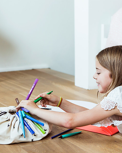 Play&Go Mini Portable 2 in 1 Storage Bag & Playmat in cotton - Thunderbolt Storage Bag and Playmat