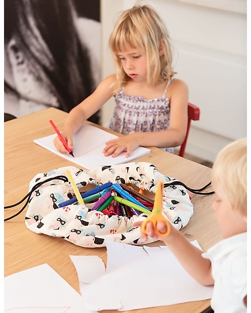 Play&Go Mini Portable Storage Bag in cotton - SuperGirl Toy Storage Boxes