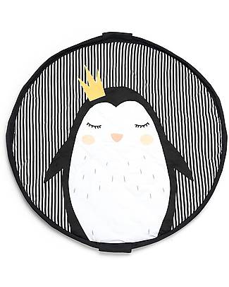Play&Go OUTLET - Portable 3 in 1 Storage Bag, Diaper Bag & Playmat in Soft Cotton - Pinguin - Showroom Sample Storage Bag and Playmat