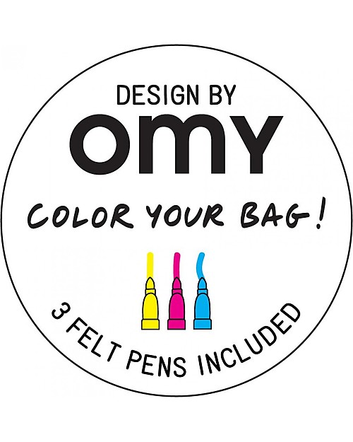 Play&Go Portable 2 in 1 Storage Bag & Playmat in cotton - Color my bag by OMY PARIS Storage Bag and Playmat