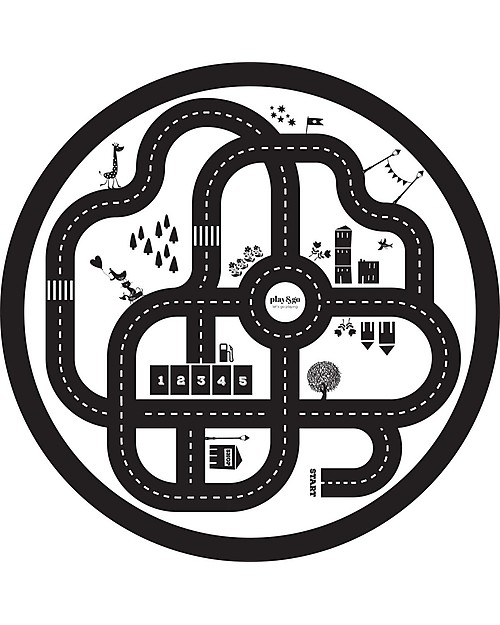 Play&Go Portable 2 in 1 Storage Bag & Playmat in cotton - Roadmap and Thunderbolt Storage Bag and Playmat